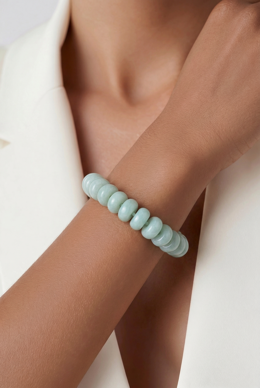 Mint Beaded Stretch Bracelet