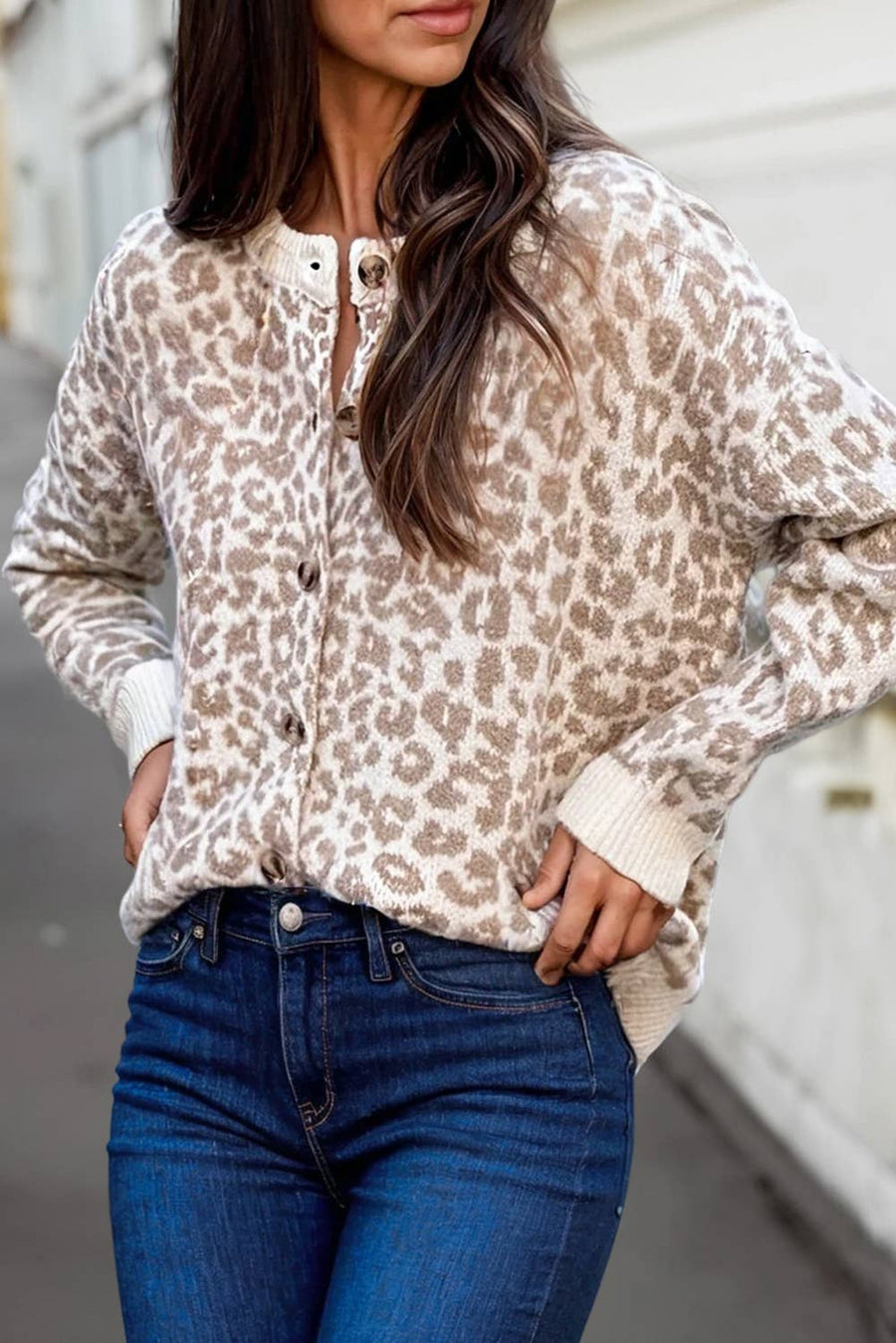 Cozy Leopard Knit Cardigan