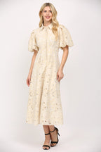 Ivory Eyelet Midi Dress