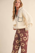 Preppy V-Neck Knit Pullover