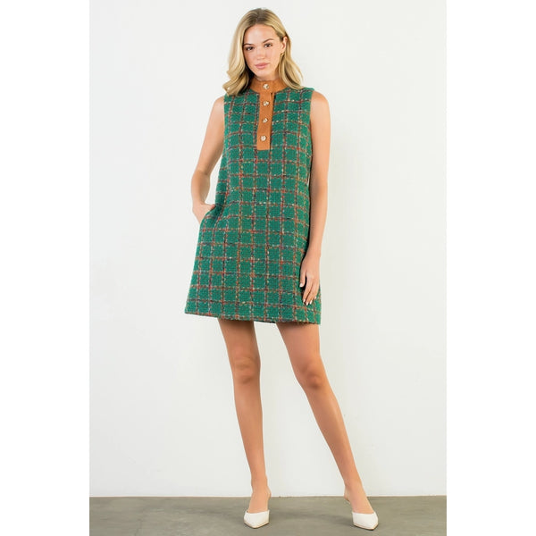Green Tweed Dress