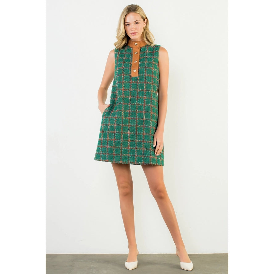 Green Tweed Dress
