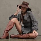 Plaid Smocked Peplum Blouse