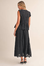 SCALLOP TOP AND SKIRTS SET