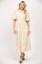 Ivory Eyelet Midi Dress