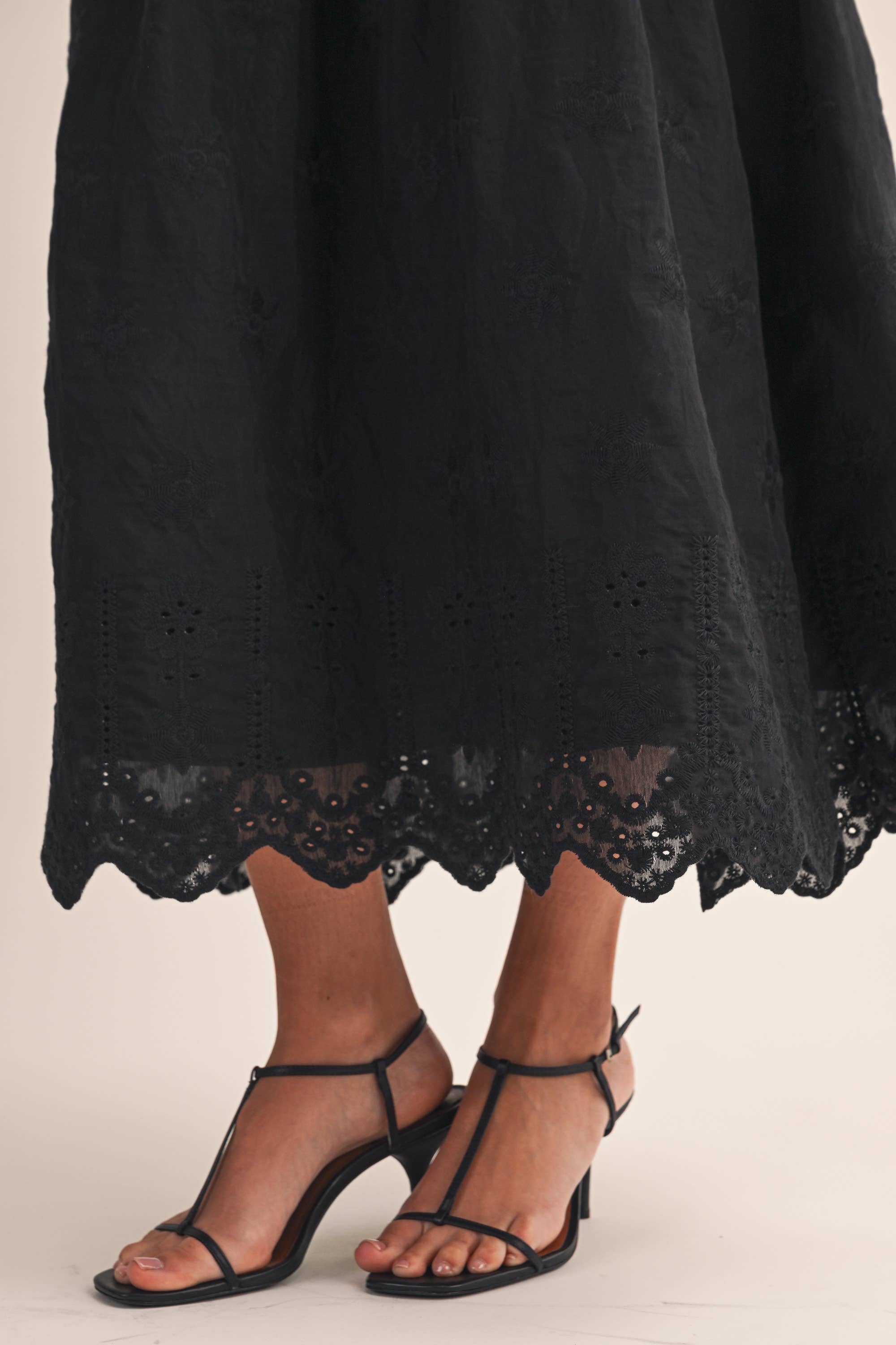 SCALLOP TOP AND SKIRTS SET