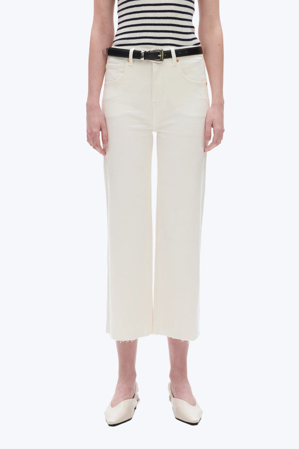 Bayaes Cream Cropped High Rise Jean