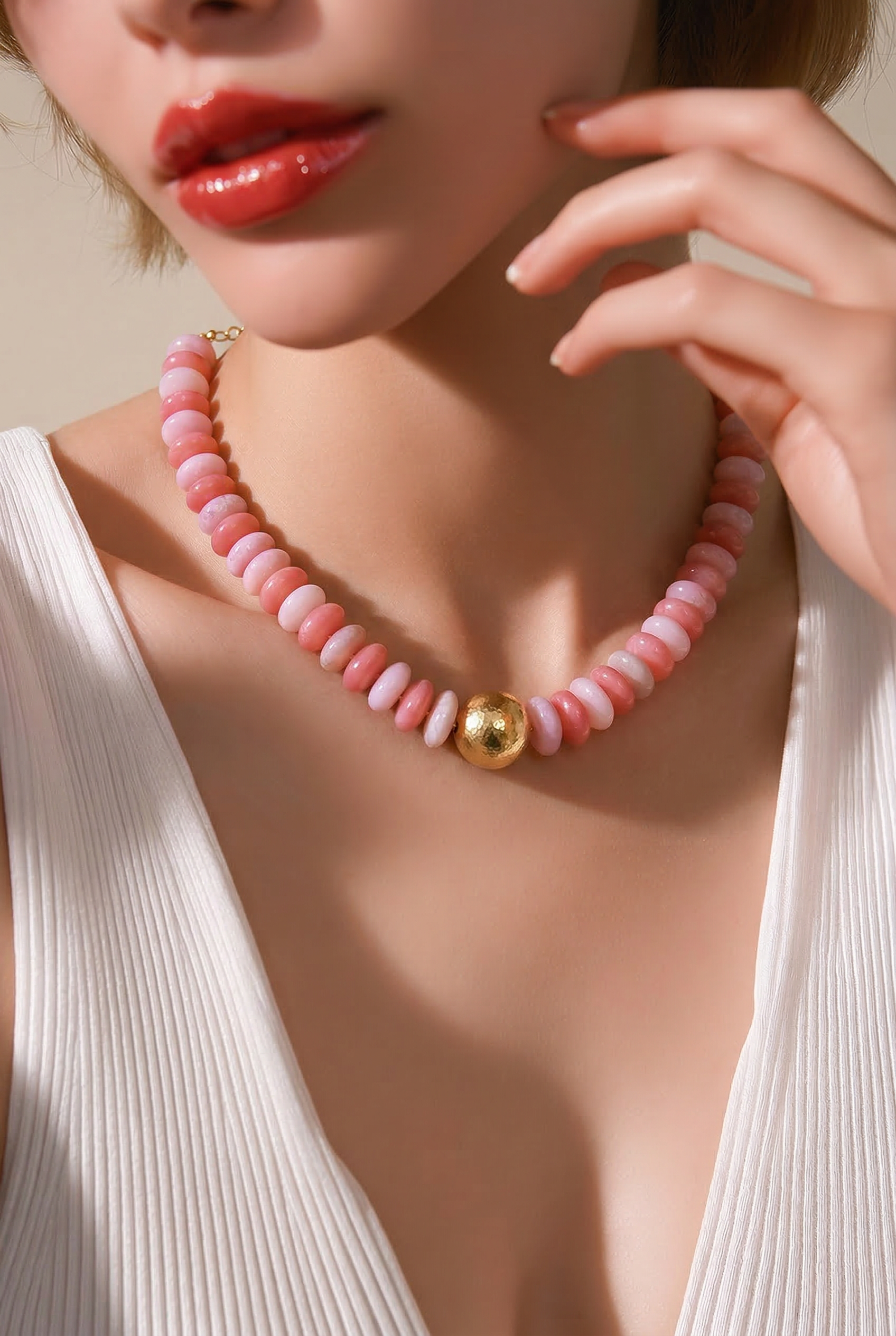 Pink Beaded Necklace