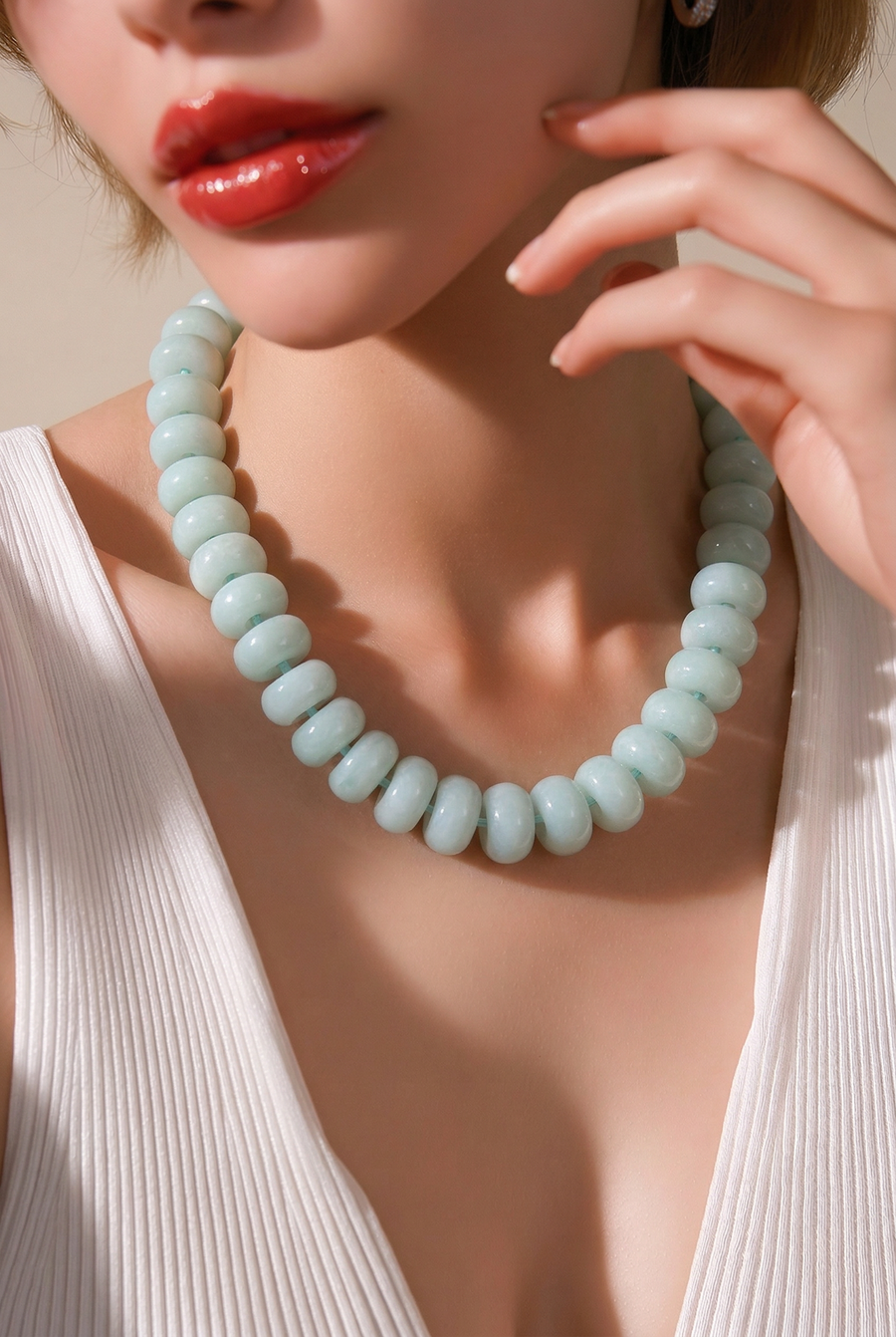 Mint Beaded Necklace