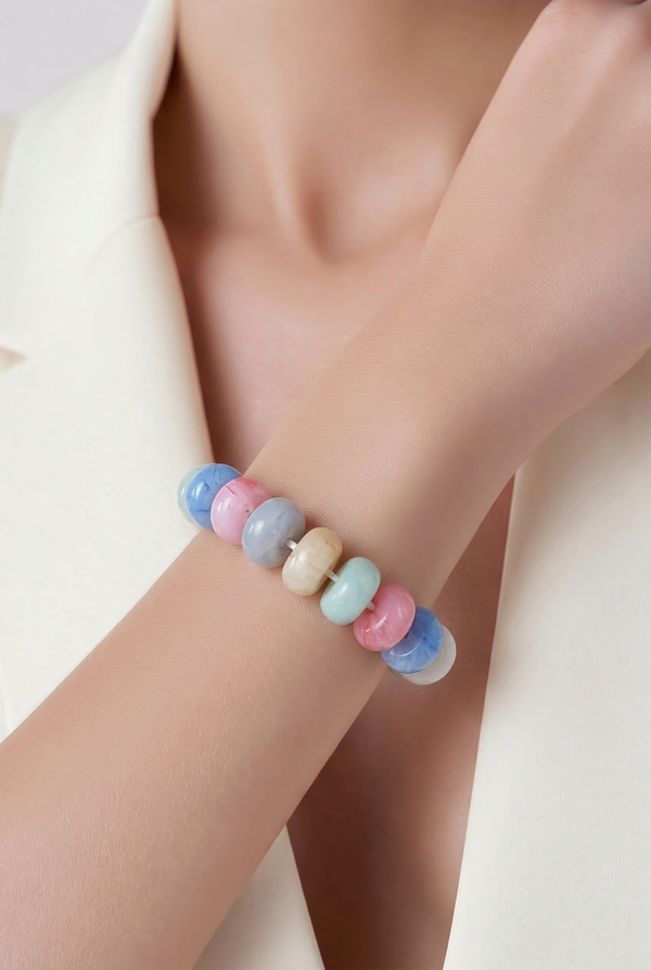 Pastel Stretch Beaded Bracelet