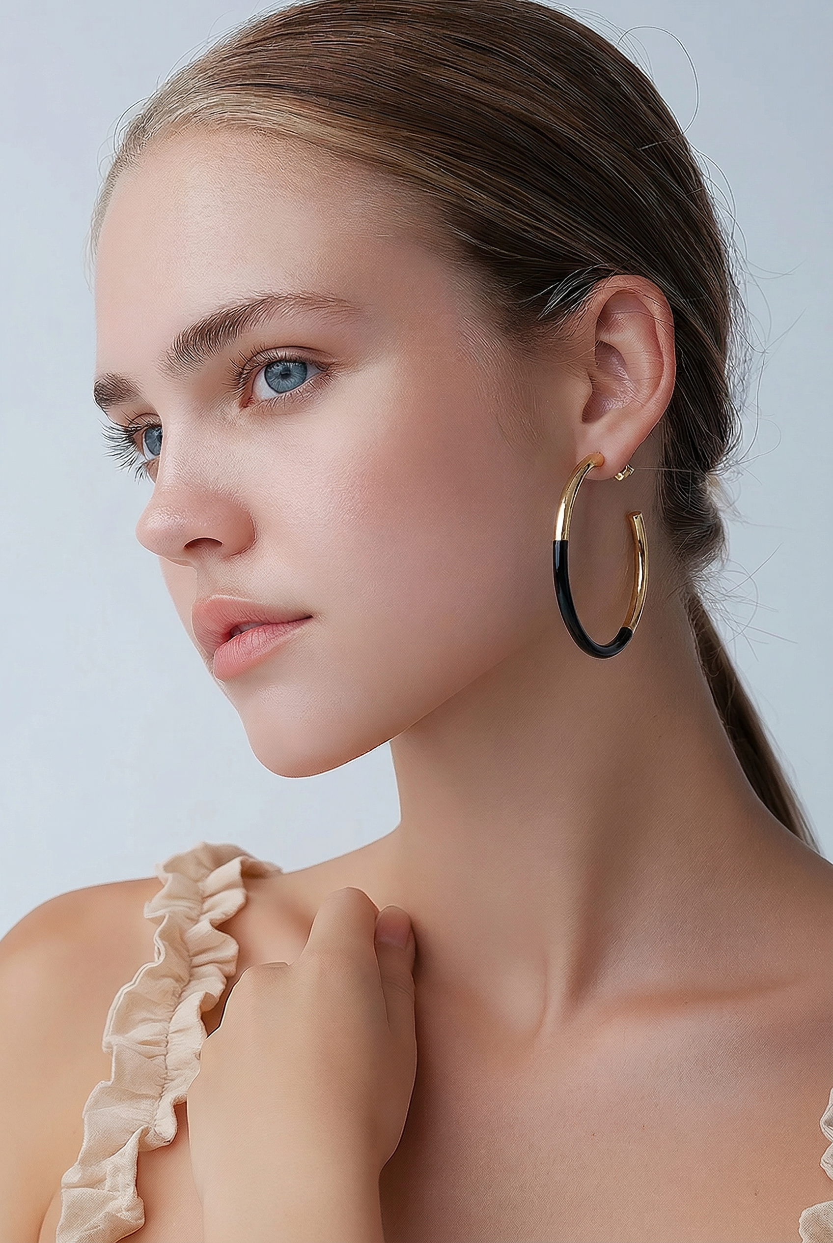 Gold and Black Hoops
