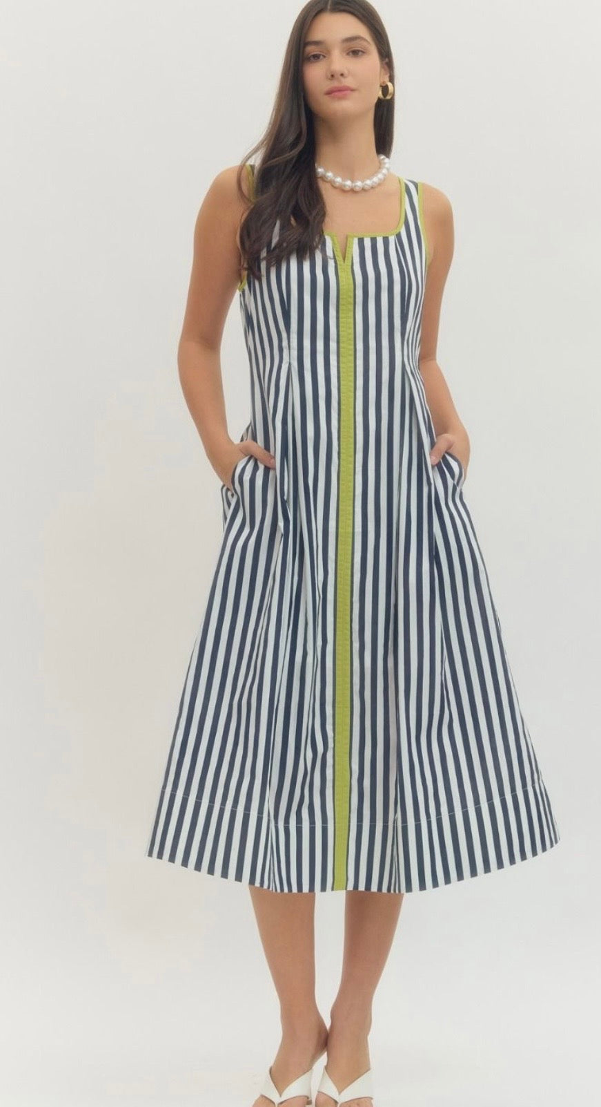Navy Stripe Dress