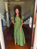 Olive Blossom Maxi Dress