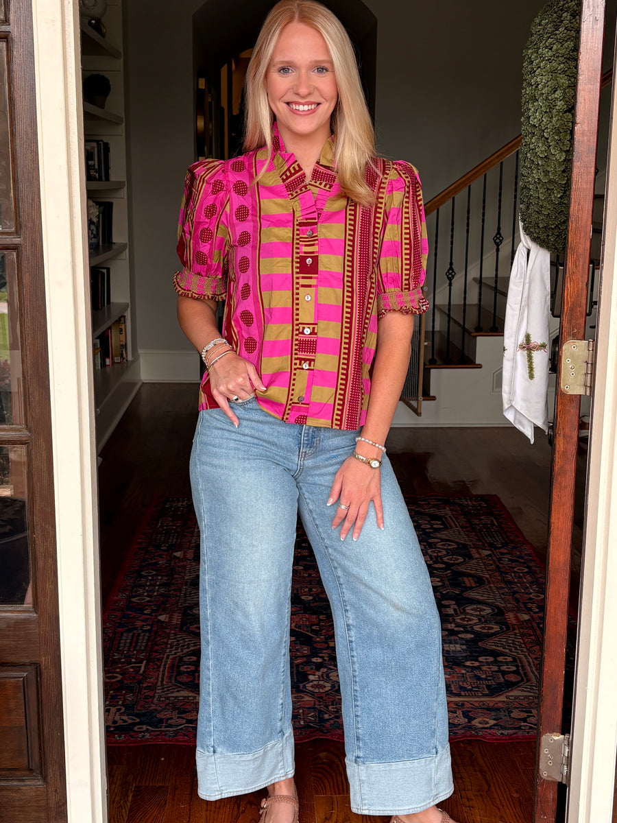 Double Take Two-Tone Jeans