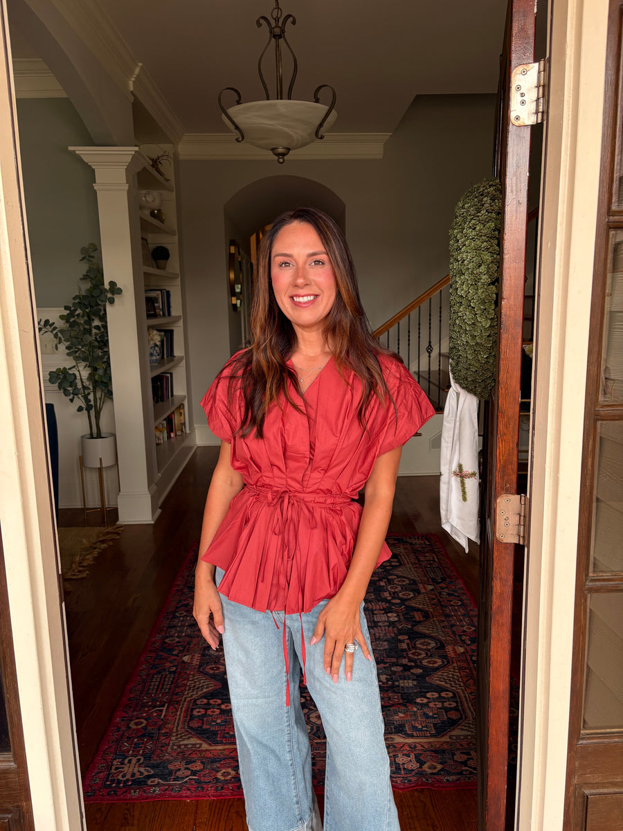 Autumn Rose Wrap Top