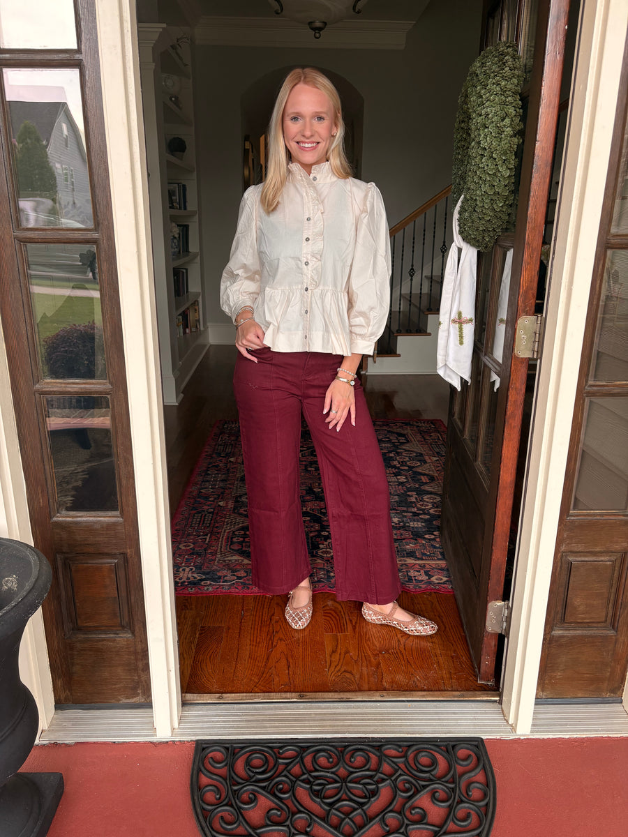Berry Sweet Scalloped Pants