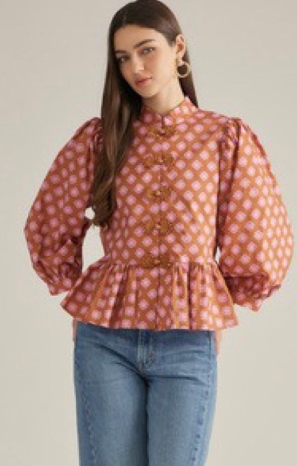 The Rust & Ready Peplum Top