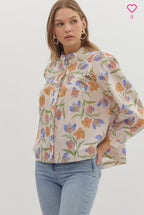 Garden Button Blouse