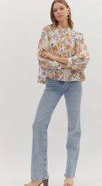 Garden Button Blouse