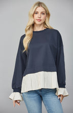 Layered Hem Sweatshirt