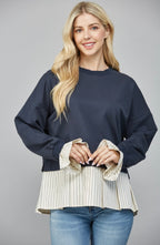 Layered Hem Sweatshirt