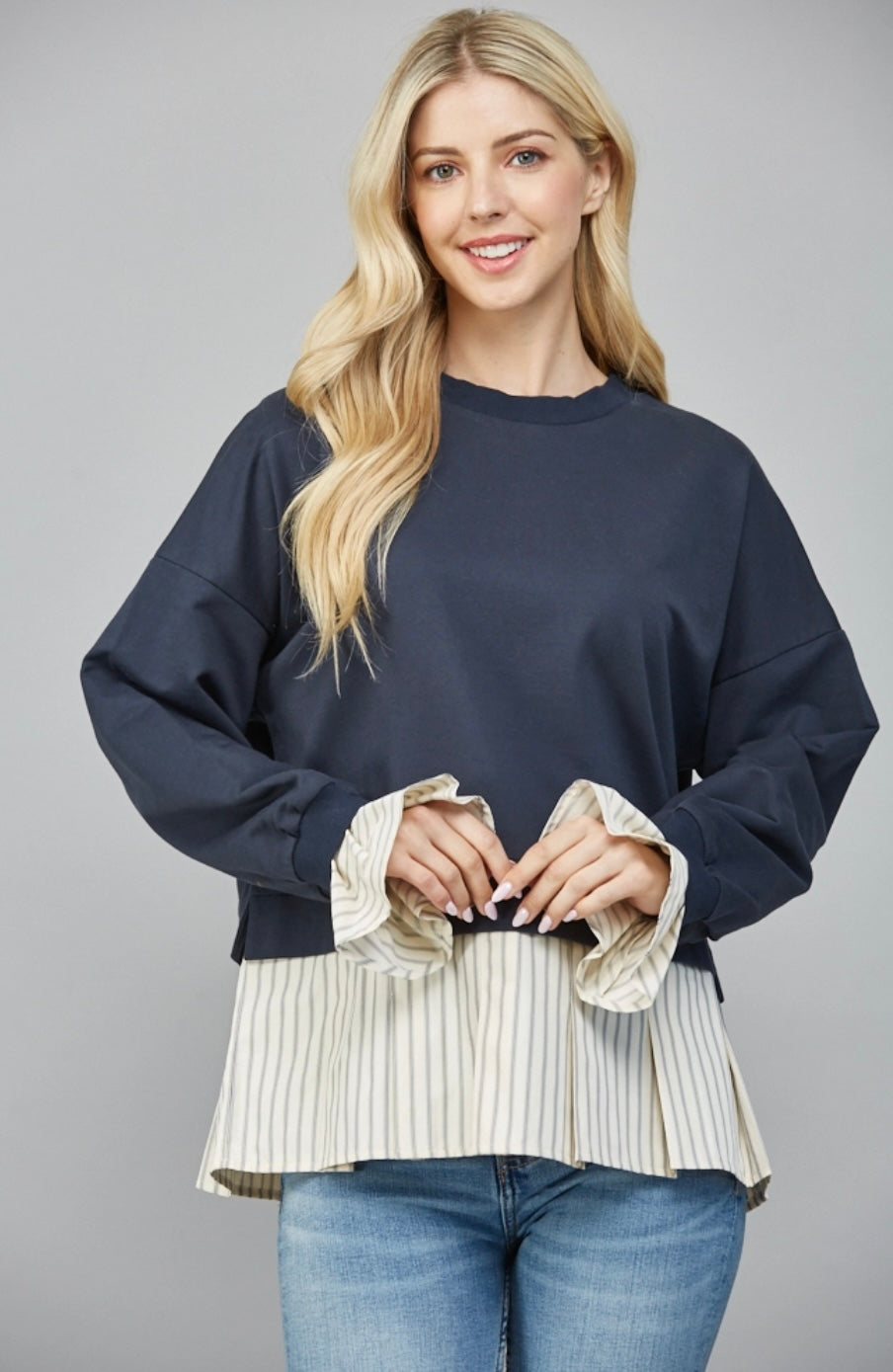 Layered Hem Sweatshirt