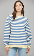 Classic Coastal Stripe Sweatshirt
