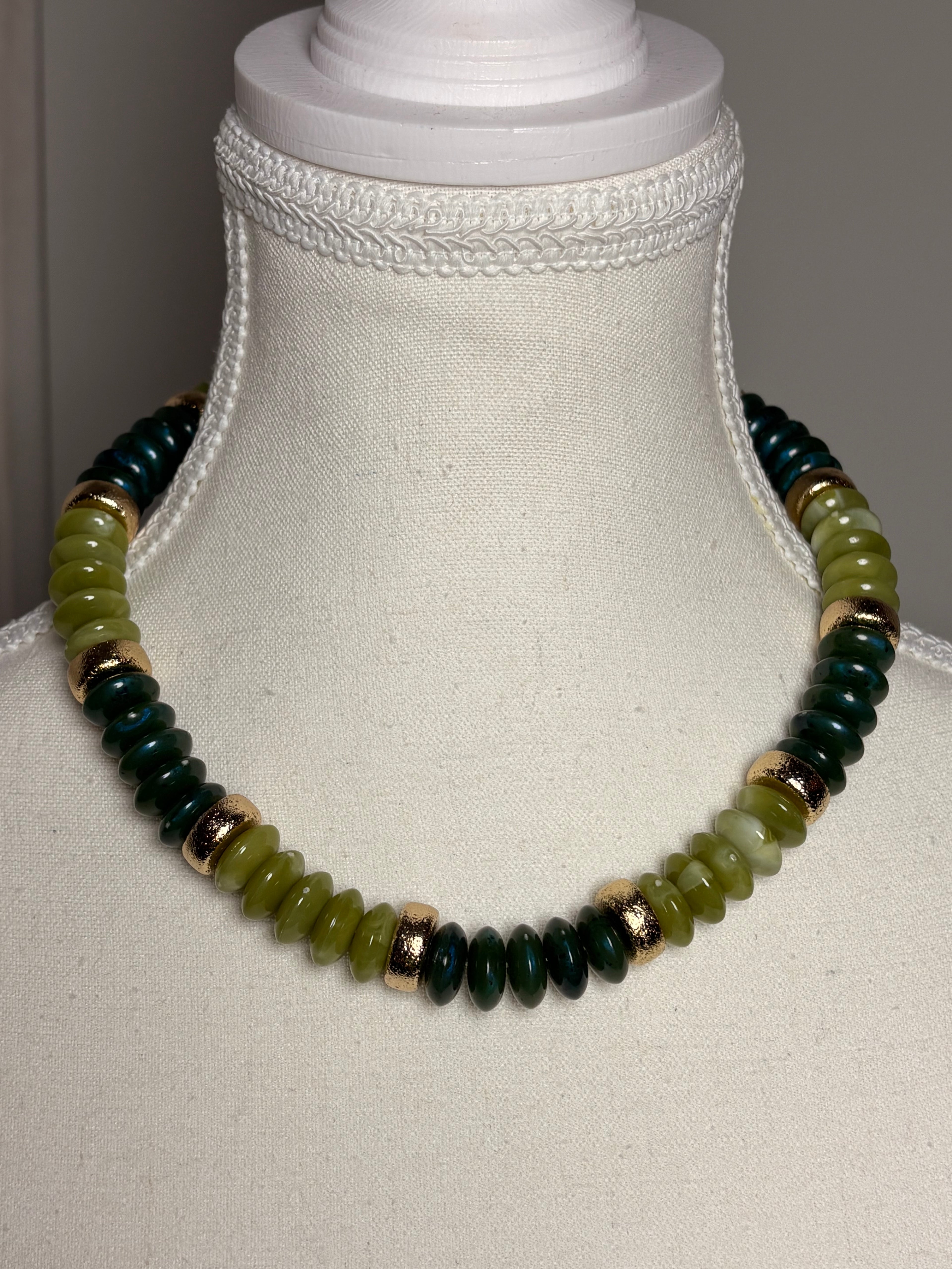 Beaded Green Necklace