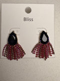 Navy Teardrop Earrings