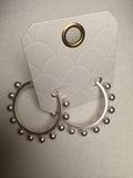 Bubble Silver Hoops