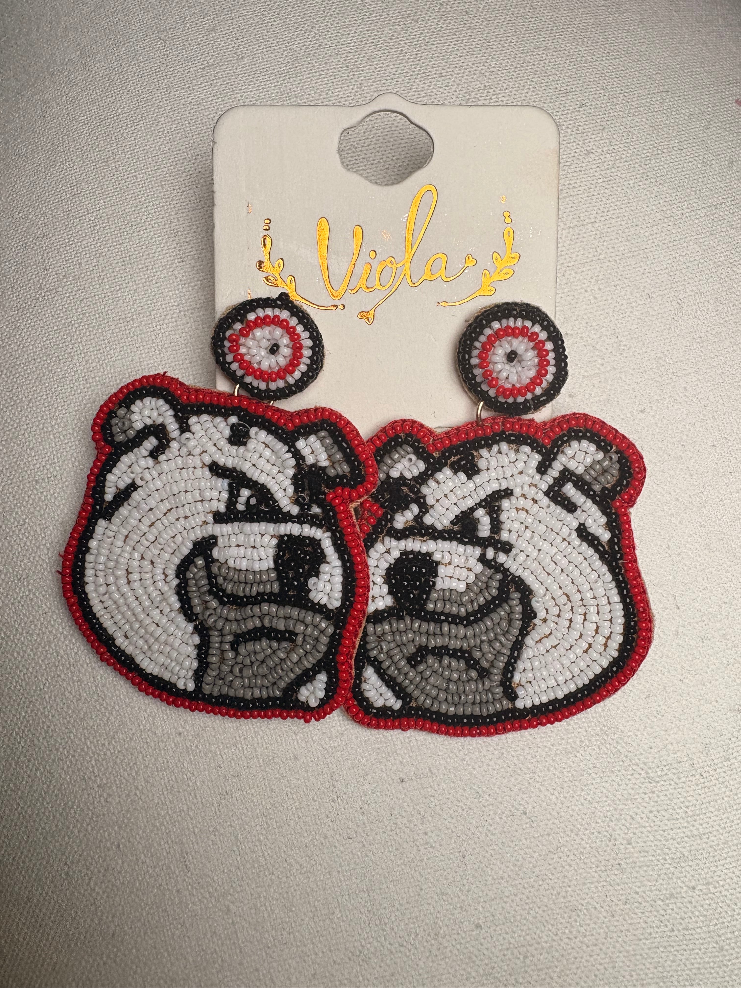 Georgia Bulldog Earrings