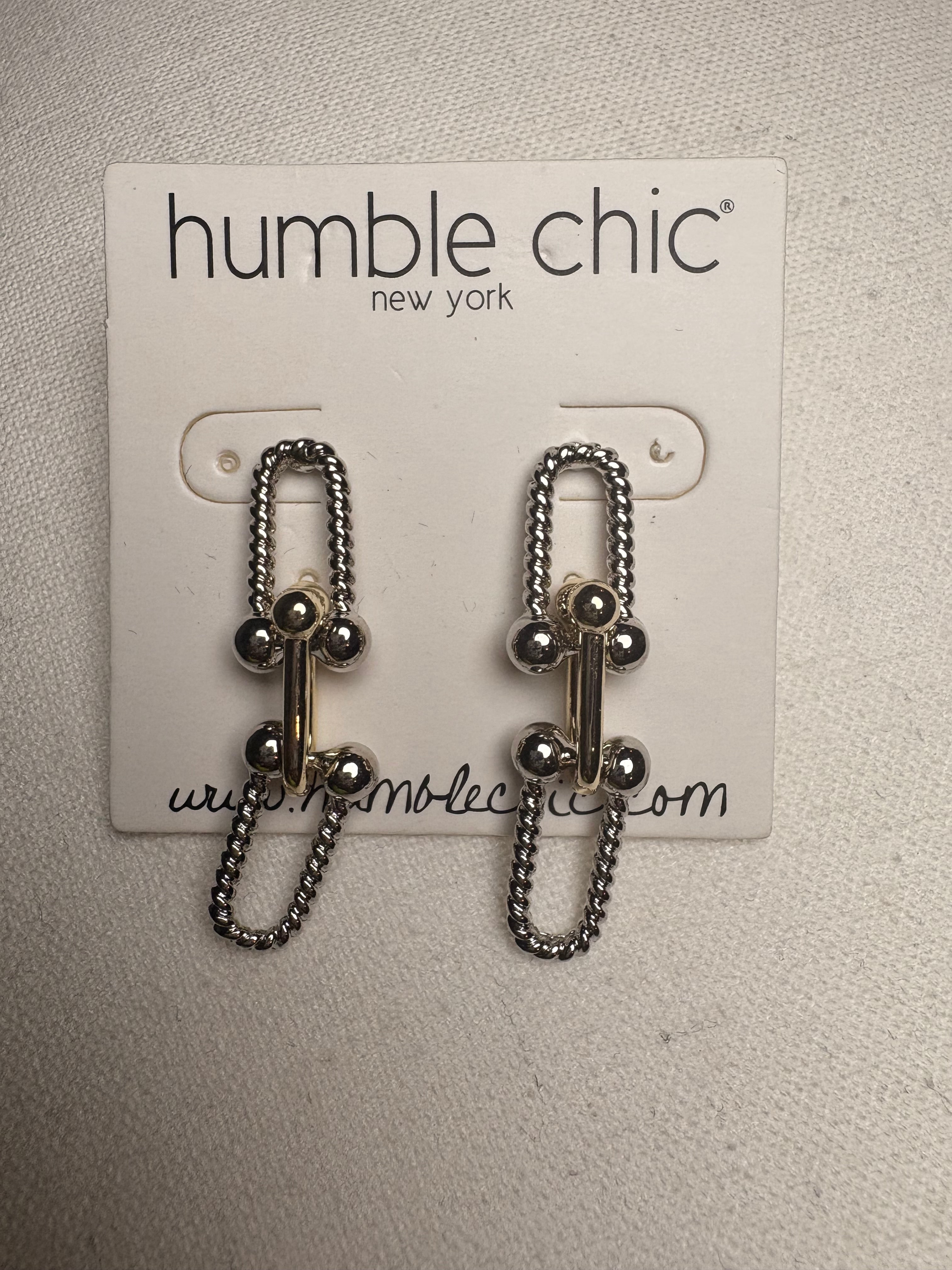Chain Two Tone Earrings
