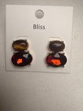 Bliss Brown Rhinestone Earrings