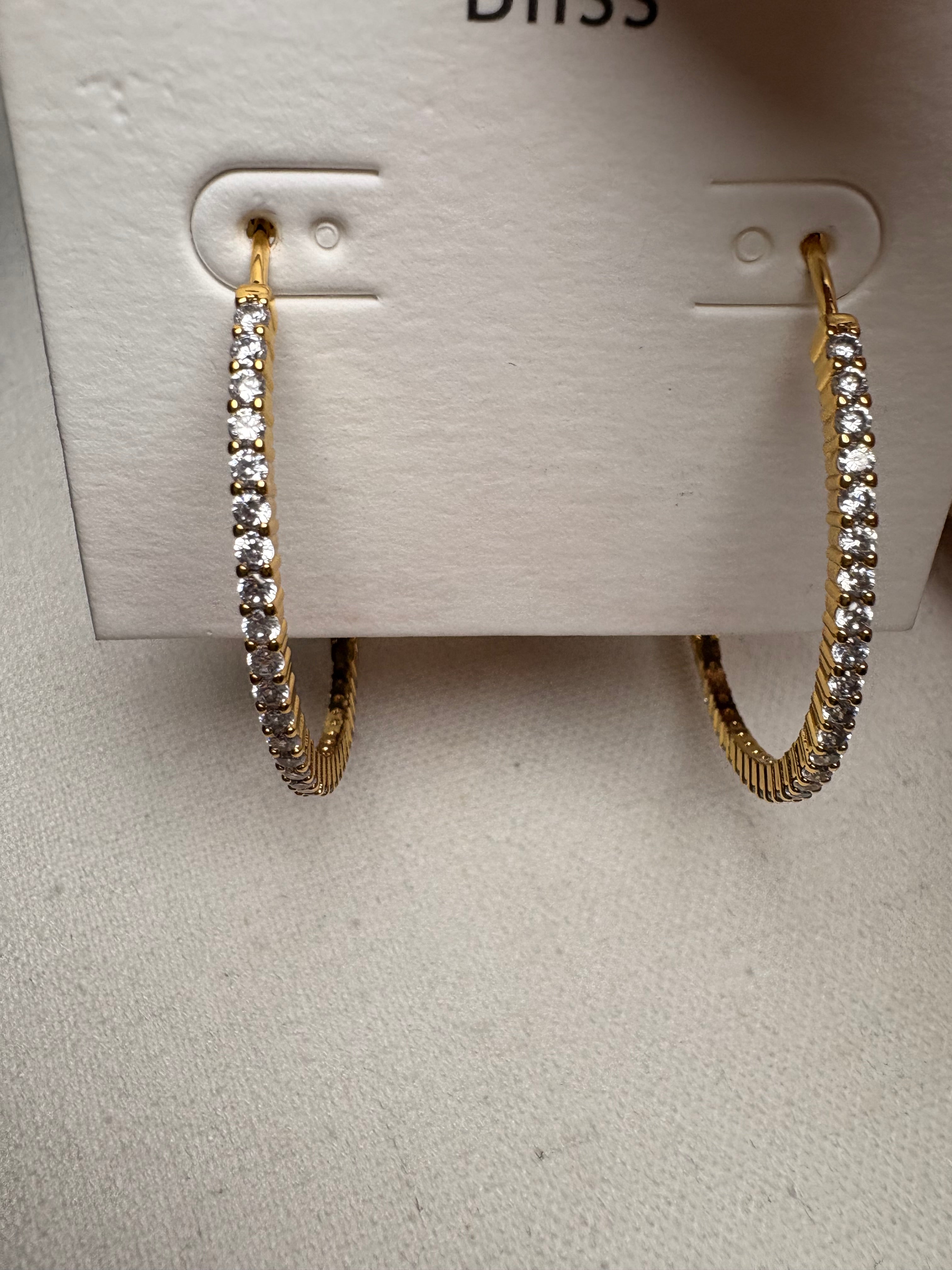 Gold Sparkle Hoops