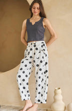 White and Black Polka Dot Pants