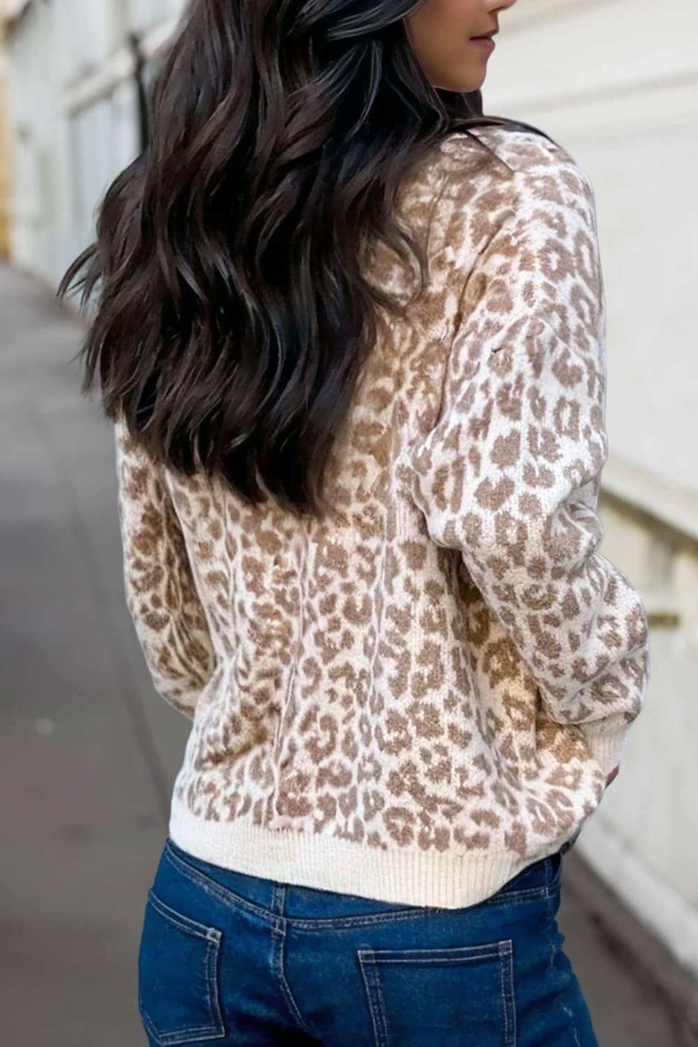 Cozy Leopard Knit Cardigan