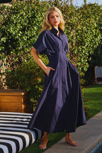 Effortless Button Front Maxi Dress