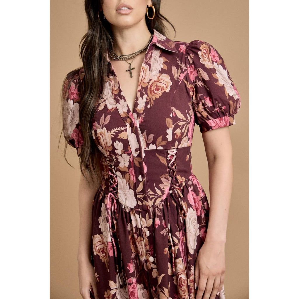 Vintage Rose Maxi Dress