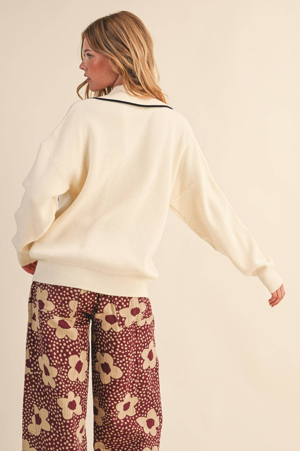 Preppy V-Neck Knit Pullover