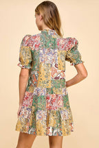 Patchwork Paisley Mini Dress