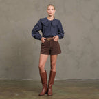Frill Collar Cotton BlousE