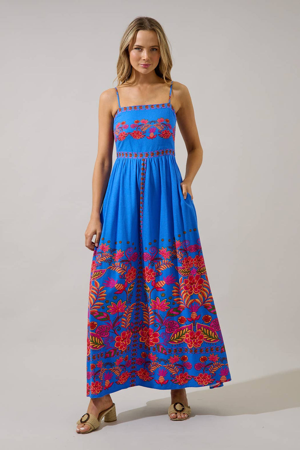 Maline Linen Maxi Dress Keizer Floral