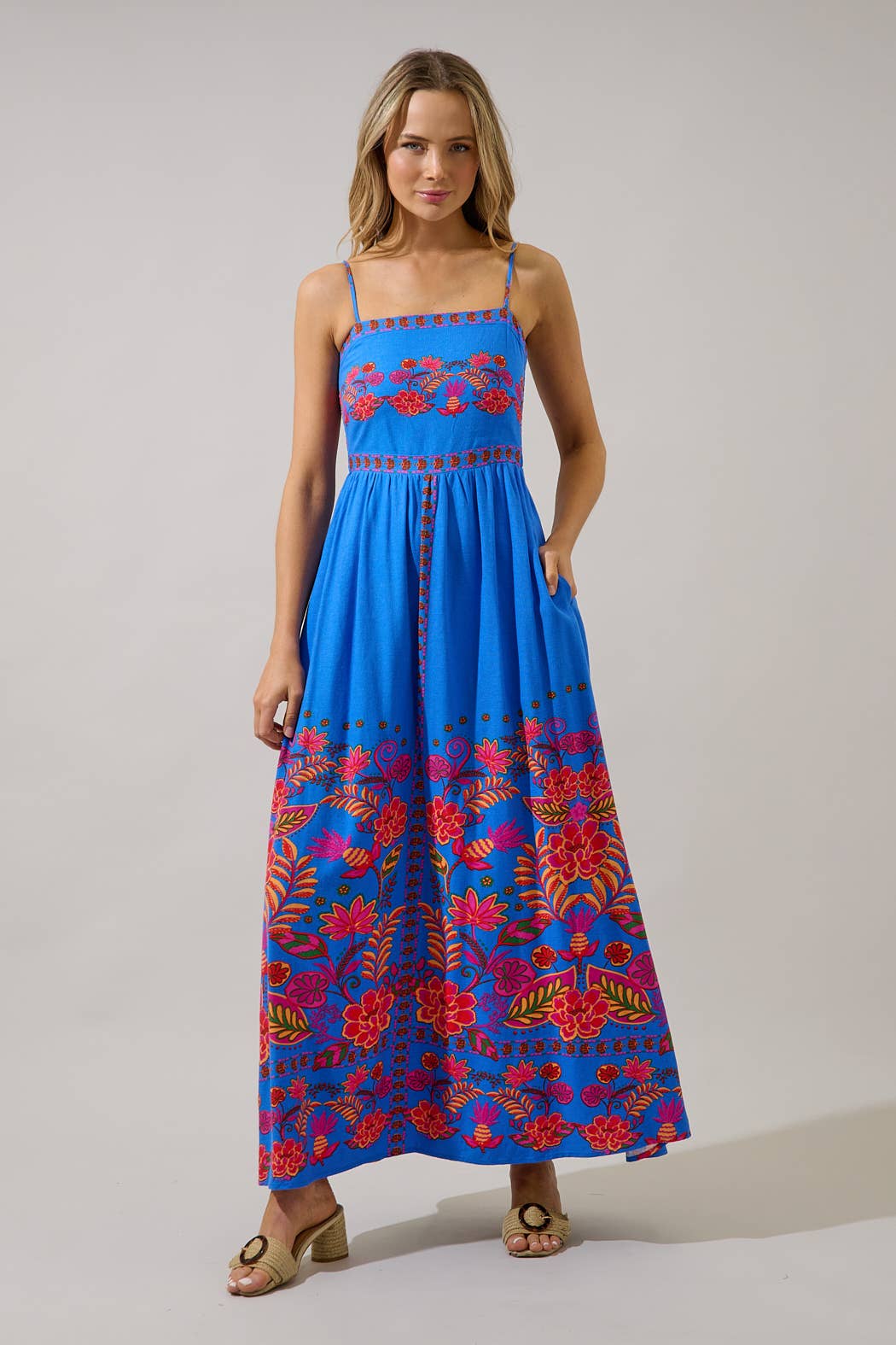 Maline Linen Maxi Dress Keizer Floral