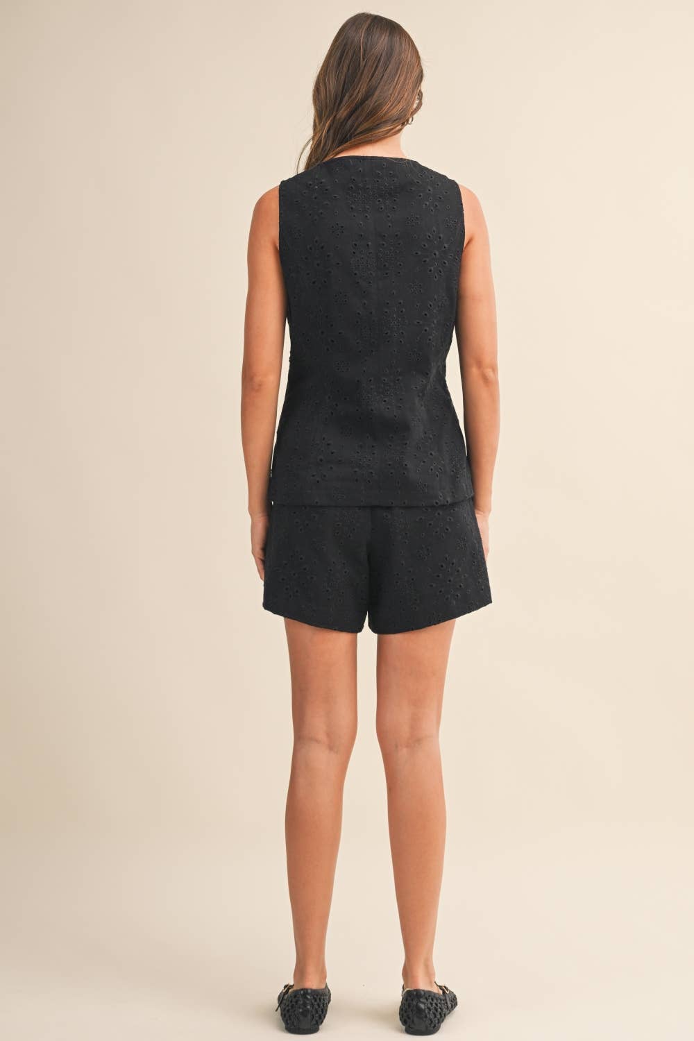 IST6276-A  TWILL EYELET VEST AND PANTS SET/FULLY LINED