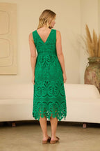 Green Eyelet Dress