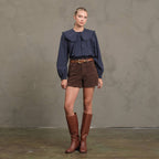 Frill Collar Cotton BlousE