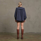 Frill Collar Cotton BlousE